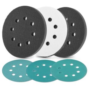 Schleifpads-Kit mit 3 Schleifpapier und Klett-Oberfläche für professionelles Polieren und Schleifen von Oberflächen