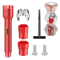 SXCCNW 8 in 1 Wasserhahnschlüssel Werkzeug, Multifunktionaler Spülenschlüssel für Waschbecken Installer, Sink Faucet Installer, vielseitiges Werkzeug mit hoher Qualität