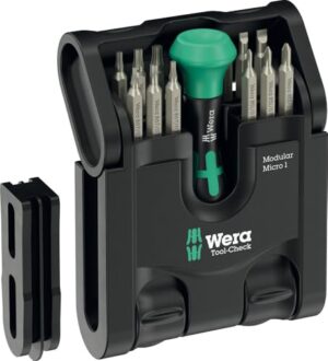 21-teiliges Werkzeugset von Wera, Tool-Check Modular Micro, für feinmechanische Verschraubungen, kraftvolle und präzise Arbeit