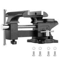 TEENO Werkbank-Schraubstock, drehbar um 270 Grad, Backenbreite 150 mm, Stahl-Guss, maximale Spannkraft 1000 kg