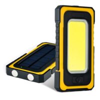 LED Arbeitsleuchte mit Magnet, 1500 Lumen, Solarbetrieb, ideal für Werkstatt und Außenarbeit