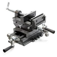 Wiltec Maschinenschraubstock 2 Achsen, 100 mm, Gusseisen, Werkbank Zubehör
