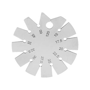 Winkelmesser Metall zum Messen von 12 Winkeln, Dashboard Inclinometer für Kantenmessung mit Fasenlehre und Kreisförmiger Schrägenwinkelmessgerät
