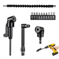Hochwertiger Winkelschrauber-Vorsatz-Adapter mit 105° Winkelgetriebe und flexibler Bithalter-Winkelaufsatz für Akkuschrauber, ideal für Bauarbeiter, Hausbesitzer und Hobbyhandwerker.
