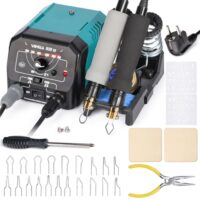 Professionelles Brandmalerei Werkzeugset, Holzbrennstation, 2 Stifte, 20 Holzbrennspitzen, EU-Stecker