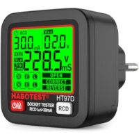 Elektrischer Steckdosentester mit RCD-Pröfung, LCD-Anzeige und 6 Arten von Fehlerdiagnose