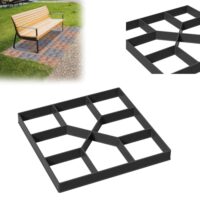 Betonform für Garten, Pflasterform, Trittsteine, Schwarz, DIY Beton Gießform