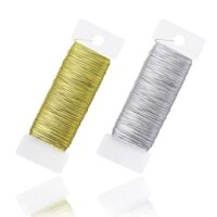 Klassischer Basteldraht, 0.35 mm dünn, ideal zum Befestigen von Pflanzen und Blumensträußen, stabil und widerstandsfähig, leicht biegen- und wickelbar
