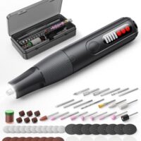 Multifunktionswerkzeug Akku, 8V Rotationswerkzeug mit 5 Variable Drehzahl und LED-Licht, Werkzeugakkus mit Zubehörset zum Schleifen, Polieren, Bohren, Gravieren, Schneiden