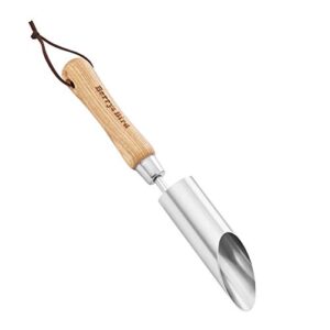 Zwiebelpflanzer, Edelstahl, Garten, manueller Lochgräber, landwirtschaftliches Dibble-Werkzeug mit Holzgriff zum Pflanzen von Samen, Gartenzaun, Blumenpflanzer