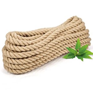 Abio Juteseil 20mm, 10m Tau Seil, Hanfseil, Kordel, Jutekordel, Deko, Dekoration, Makramee Garn für Garten, Jute Tauwerk, Handlaufseil, Schiffstau, Schnur, Paketschnur
