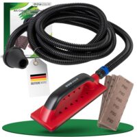 Art Color Handschleifer-Set mit Schleifklotz, Absaugung und Klett für staubfreies Schleifen - ideal für Heimwerker, um verschiedene Werkstoffe zu schleifen