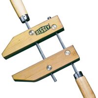 Bessey HS-6 Handschraubenklemme aus Holz, Braun, 15,2 cm - Werkzeug für Heimwerker mit geölten Backen und starkem Halt