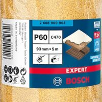 Bosch 1x EXPERT C470 Schleifpapierrolle mit Körnung 60 und Durchmesser 93 mm. Perfekt für das Entfernen alter Farben oder zum Glätten von Oberflächen.