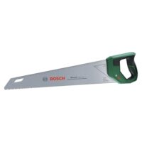 Bosch Handsäge 450 mm, SK5-Stahl Sägeblatt für feine Schnitte in Holz; 11TPI; Induktionsgehärtete Zähne; 45°/90° Markierungshilfe; 35 cm Metrische Skala; Ergonomischer Softgrip