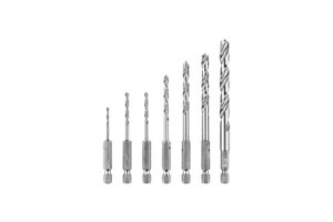 Bosch 7-teiliges Holz-Spiral-Bohrer-Set mit Sechskant-Schaftsystem für professionelles Bohren in Hart- und Weichholz, laminierte Platten und MDF