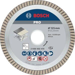Bosch Professional Diamanttrennscheibe für Keramik, 125 x 22,23 mm, Zubehör für Winkelschleifer