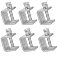 6 Stück C Klemme 30mm Delstahl C Zwingen Verstellbare Fixierzange Einstellbar Klemmbereich ist 0-25mm Heavy Duty Trägerklemme für Heimwerker Holzbearbeitung, Schweißen und Tischlerei