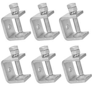 6 Stück C Klemme 30mm Delstahl C Zwingen Verstellbare Fixierzange Einstellbar Klemmbereich ist 0-25mm Heavy Duty Trägerklemme für Heimwerker Holzbearbeitung, Schweißen und Tischlerei