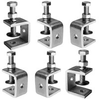 6 Stück C Klemme, Delstahl Heavy Duty trägerklemme, Feste Klammern für zwingen, Klemmen und Spanner