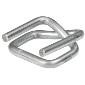 1000 Stück CB5 16 mm Drahtverschlussklemmen für Umreifungsband, metallene Klemmen mit hoher Qualität und Dauerhaftigkeit, verzinkte Metallklemmen für regelmäßigen industriellen Einsatz