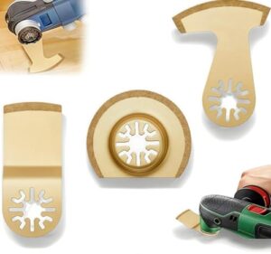 COZERI 3 Stück Multitool Sageblätter Hartmetall Zubehör für Fliesen, Fugenmortel und Beton - Industrielles Hartmetall für Werkstatt und Heimwerker, Universelle Markenkompatibilität, Langlebigkeit und Präzision
