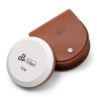 Schleifstein für Gartengeräte, Puck Abziehstein, Körnung 180/320, professionelles 2-IN-1 Beil Werkzeug Wetzstein, Axtschärfer mit tragbarer Tasche