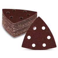 Ergänzungen von Delta-Schleifpads für Deltaschleifer, 180 Stück, Durchmesser 93 x 93 mm, ideal für den Einsatz bei der Bearbeitung großer Oberflächen.