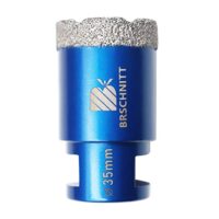 Diamant Fliesenbohrer 35mm - M14 Diamantbohrer für Fliesen, Porzellan, Keramik, Marmor und Granit - ideal für Winkelschleifer
