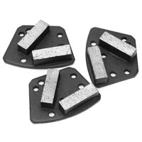 Diamant-Schleifschuhe, 3 Stück, Trapez-Diamant-Schleifschuhe für Betonfarbe, Boden, aggressives Schneiden und Polieren, mit 2 Pfeilzähnen zum Betonschleifen und Polieren