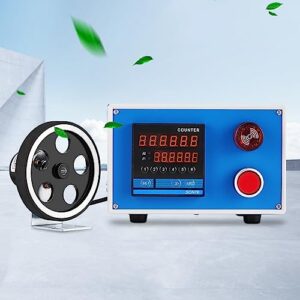Digital Längenzähler Meterzähler mit Rotary Encoder Radrolle 0-999999 Längenmesser Zähler für automatische Längenmessung von Materialien wie Textil, Kabel, Papier und Seide