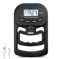 Digitaler Handkraftmessgerät: 396lb/180Kg Hand Dynamometer, Elektronische Griffkraft Messgerät, LED Display Grip Strength Trainer mit USB-Ladekabel, Intelligent Einfühlsam Griffkraftmessgerät für Training und Messung