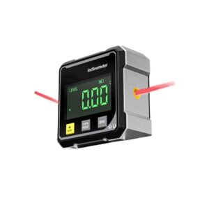 Digitaler Winkelmesser, 4-seitig, stark, magnetisch, digitaler Winkelmesser, digitale Wasserwaage mit LED-Anzeige, Neigungsmesser für Arbeiten, Bau, Maschinen und Wasserwaagenboxen