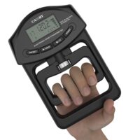 Digitales Handdynamometer mit automatischer Erfassung und elektronischem Handgriff, Leistung 90 kg, schwarz