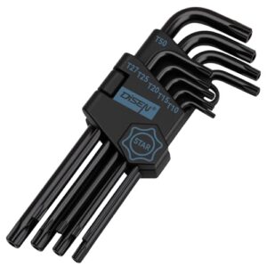 DISEN 9-teiliges Sternschlüssel-Set aus Chrom-Vanadium-Stahl für Autoreparatur, DIY-Projekte und Haushaltsgerätewartung.