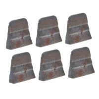 DOITOOL Keile, 6 Stk Fester Ersatzkeil für Hammer Axtstiel-Keil-Kit Metallkeil Hammerschmiedewerkzeuge Schmiedehammerkeil Hammergriffe Werkzeuggriffkeil Spaltkeil Axtkeilkegel Eisen Grey