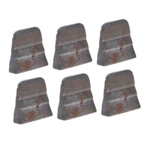 DOITOOL Keile, 6 Stk Fester Ersatzkeil für Hammer Axtstiel-Keil-Kit Metallkeil Hammerschmiedewerkzeuge Schmiedehammerkeil Hammergriffe Werkzeuggriffkeil Spaltkeil Axtkeilkegel Eisen Grey