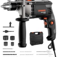DOVAMAN 850W Schlagbohrmaschine mit 13mm Metallbohrfutter, Elektro-Bohrmaschine mit Schlagfunktion und variabler Drehzahl bis 3000 U/Min für Beton, Mauerwerk und Holz
