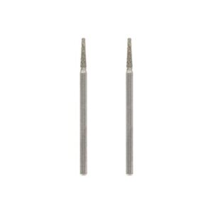 Dremel 7134 Diamantbestückter Fräser, Zubehörsatz für Multifunktionswerkzeug mit 2 Fräsern zum Schnitzen, Gravieren und Fräsen von Holz, Jade, Keramik, Glas, gehärteten Stahl und andere Hartmaterialien