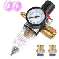 Druckluftfilter mit integriertem Druckregler und Wasserabscheider für Kompressoren - 1/4 Zoll Luftfilter