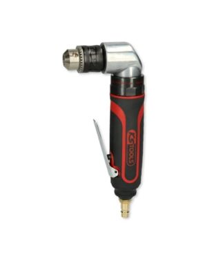 Druckluft Winkelbohrmaschine von KS Tools, SlimPOWER 515.5465, Winkelbohrmaschine Druckluft mit Zahnkranzbohrfutter-Spannweite bis 10mm, ideal für Karosserien