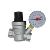 Druckregler für Wasser mit 1/2 Zoll, wasserdruckminderender Regler mit Manometer DN15