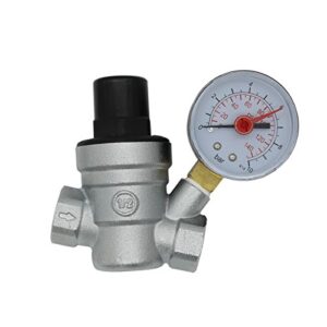 Druckregler für Wasser mit 1/2 Zoll, wasserdruckminderender Regler mit Manometer DN15
