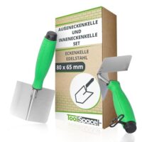 Eckenkelle aus rostfreiem Edelstahl für Innenecken und Außenecken, ideal für Gipsarbeiten und Maurerkellen