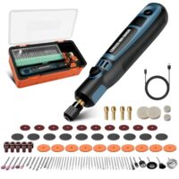 Elektrischer Mini-Rotationswerkzeug, multifunktionales Gravur-Werkzeug mit 96 Aufsätzen für Schmuck, Holz, Metall und Glas, kabellos, tragbar, USB-Ladung