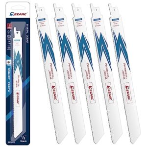EZARC Säbelsägeblätter R922PM, Metall schneiden, 225mm, 14TPI (5 Stück)