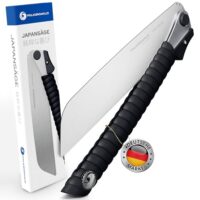 Falkenwald Japansäge klappbar - Ideal für die Bearbeitung von Holz und Kunststoff - Handsäge für Querschnitt und Längsschnitt