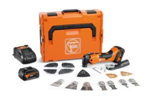 FEIN Akku MULTIMASTER AMM 500 Plus Top 4.0 Ah AS, MultiTool mit über 30 Zubehören für Sägen in Holz und Metall, Schleifen und Aufnahme StarlockPlus