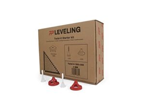 Flat-Pro Twist-it Fliesenverlegehilfe 3mm Set - 300 Gewindelaschen + 300 Zughauben - perfektes Verlegen von Bodenfliesen für Anfänger und erfahrene Heimwerker