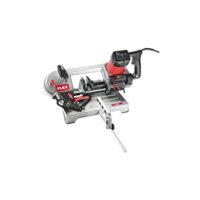 Flex-Bandsäge SBG 4910 mit 3 Bändern und Spannbacken - Werkzeug für die Arbeit, Bandsäge mit schwenkbarem Sägerahmen und Kugelgelagerte 3-Punkt-Sägebändruchung